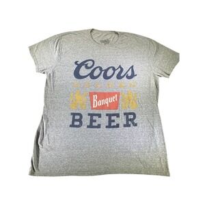 Coors Golden Banquet Beer T-Shirt Tee Gray XL Extra Large Graphic‎